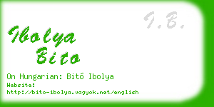 ibolya bito business card